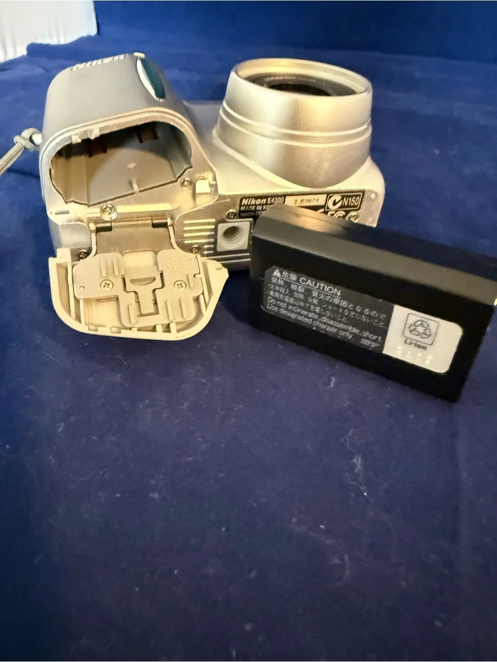 Nikon Silver Compact Digital Camera with Wrist Strap